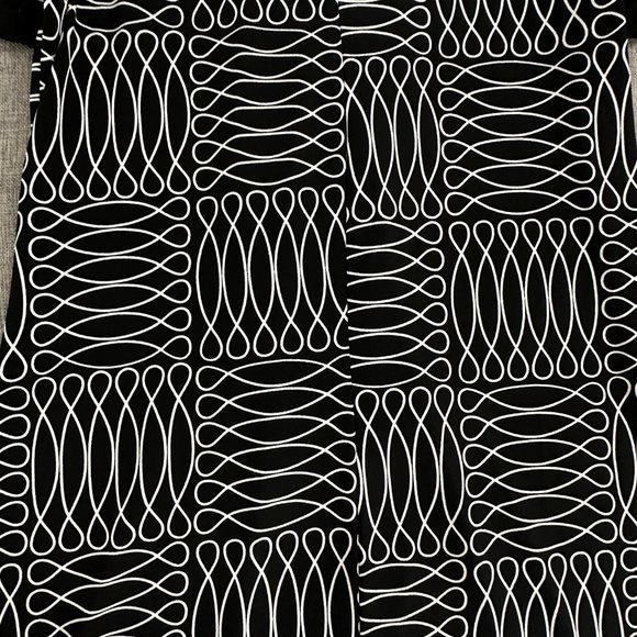 ENFOCUS Studio Shift Dress Black & White Short Sleeve Size 6 Stretch Round‎ Neck - Picture 12 of 13